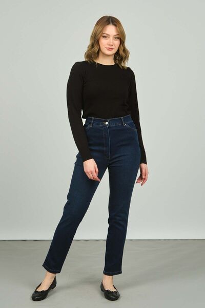 Buket Γυναικείο ψηλόμεσο τζιν 1500 Navy Blue