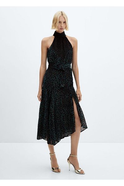 MANGO Woman Dress with halter collar