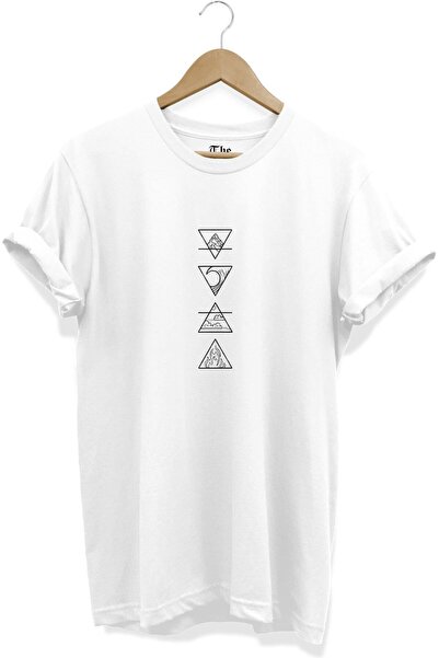 The Baski Bela unisex majica Elemental Vatra Voda Zemlja Vazduh Štampano Krat...