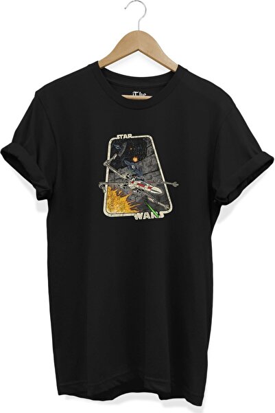The Baski Crna unisex majica Star Wars šareni brod Štampano kratki rukav T-shirt