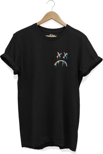 The Baski Neon boja Štampano crna unisex kratki rukav T-shirt