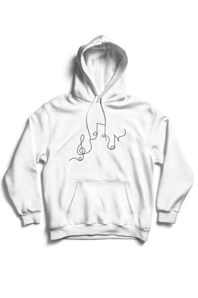 The Baski Unisex bela muzička nota minimalna Štampano 100% pamuk visokokvalit...