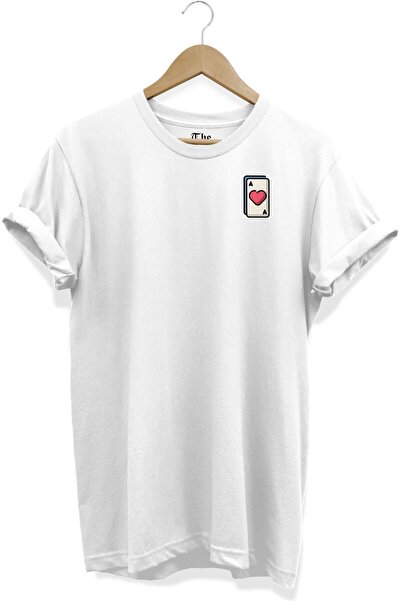 The Baski Bela unisex ace karta Štampano minimalistički kratki rukav T-shirt