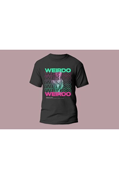 The Baski Crna unisex majica Weirdo Cool Štampano Minimal kratki rukav T-shirt