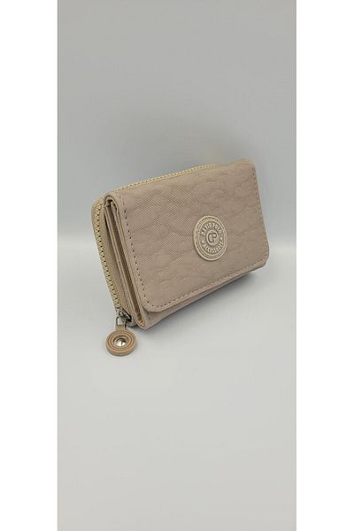 DAVID POLO Women's Crinkle Fabric Sports Multi-Pocket and High Quality Medium Size Wallet