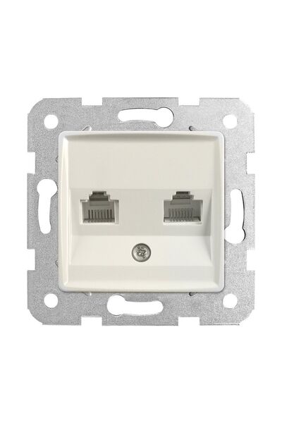 VİKO Viko Linnera/Rollina Krem Data (cat-5 İnternet)-Nümeris(Cat-3 Telefon) P...