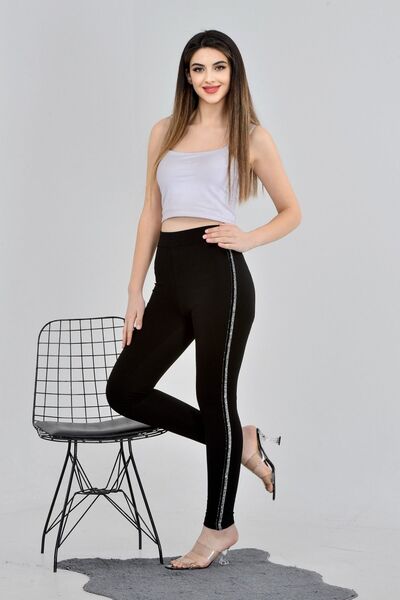 Zeyn sim şeritli çelik örme tayt