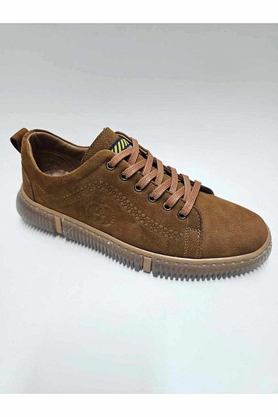 Luis Figo GENUINE LEATHER Men's Shoes - Size 38-39, Laced, Tan Color