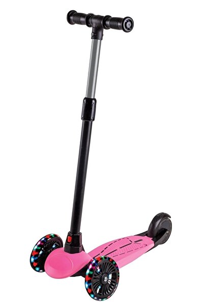 Scooter Dragon Işıklı 3 Tekerlekli Pembe