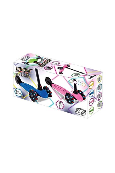 Scooter Dragon Işıklı 3 Tekerlekli Pembe