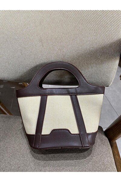 Daj Company Geantă de mână și de umăr pentru femei din piele de in - cu detal...