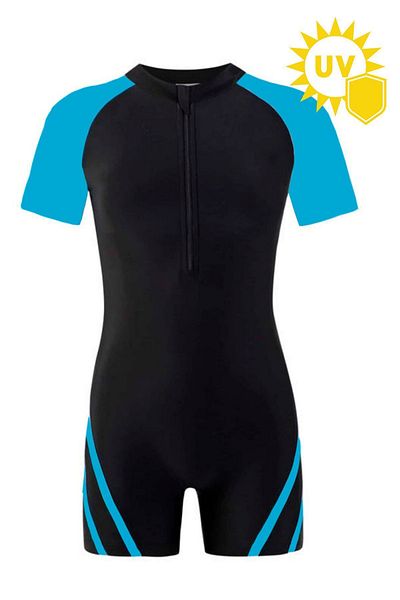 İYİBU Children's UV Protection Short Sleeve Swimming Jumpsuit Swimsuit Pool And Sea Swimsuit Kids Swimwear Unisex