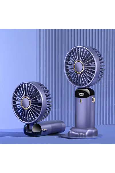 Tastech Mini Klima Led Göstergeli Şarjlı El Fanı Vantilatör 5 Kademeli Hız Serinletici Parfümlü Fan
