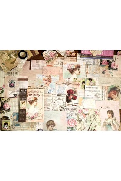 SF SCRAPBOOK KIRTASİYE 40 Sayfa Scrapbook Journal Dekupaj Kitabı