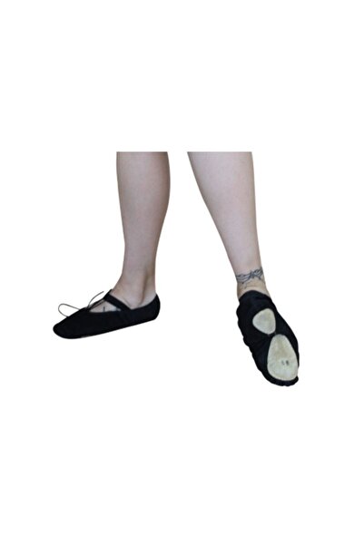 TUGİS SANAT Siyah Bez Bale Patiği