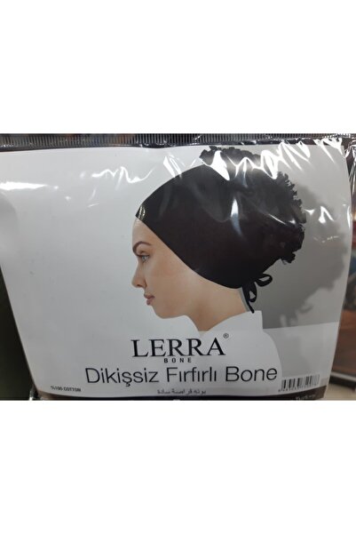 Lera Topuzlu fırfırlı Dikişsiz Penye Bone siyah