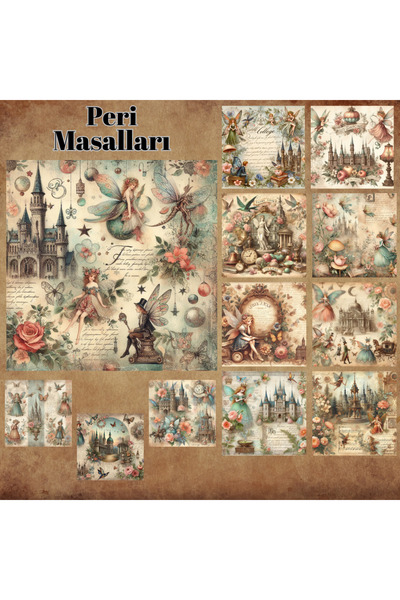 Pink Swan Craft Vintage bajka, set od 12 komada mat naljepnica za planer i al...