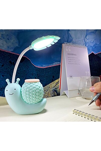 Livava Salyangoz Masa Lambası, Usb Li, Mavi, 22x11,