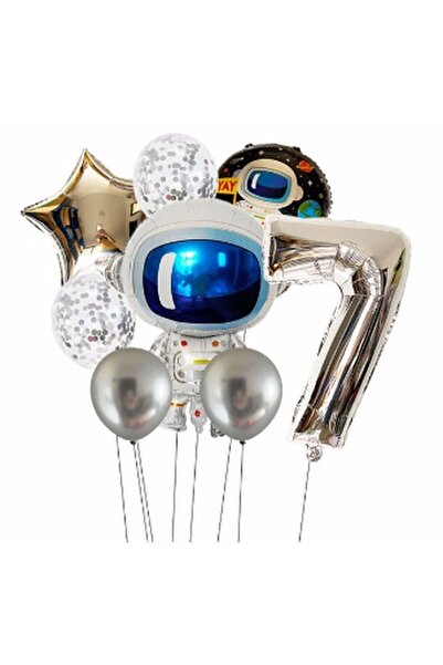 Parti Station مجموعة بالونات الفضاء جالاكسي رائد الفضاء الكوني بعمر 7 سنوات م...