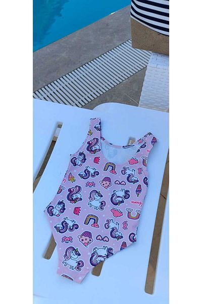 Bilge Trend Costum de baie pentru piscină cu imprimeu digital pentru fete