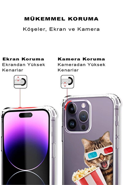 PrintiFy Tecno Spark 7t Compatible Cat 1 Printed Transparent Anti-Shock Case with Corner Protection