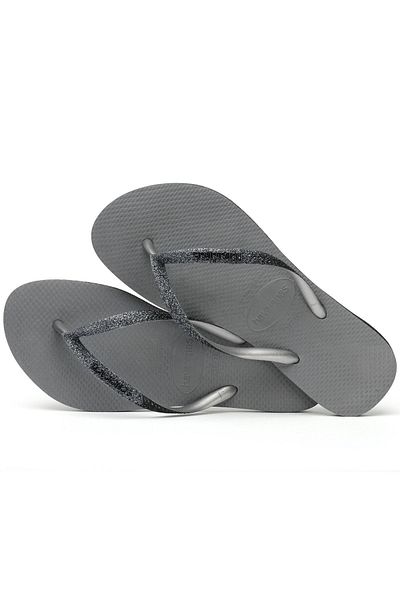 Havaianas Γυναικείες παντόφλες Slim Sparkle II Steel Grey