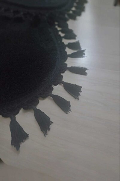 ALTUN CARPET 2 τμχ κραγιόν +6 χρώματα πατάκι μπάνιου βελούδινο αντιολισθητικό χαλί πομπόν με κρόσσια 60x100+50x60