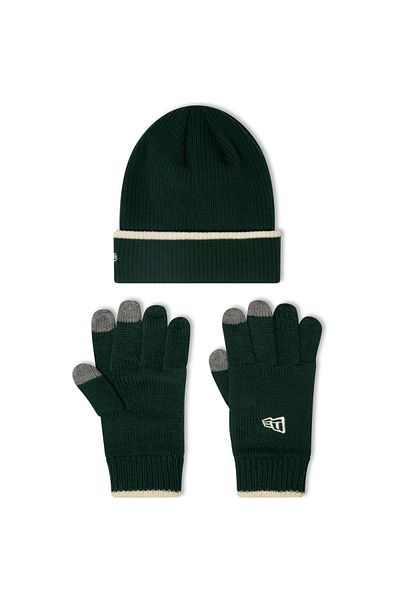 NEW ERA Комплект ръкавици и шапка E-touch в цвят каки 13745811
