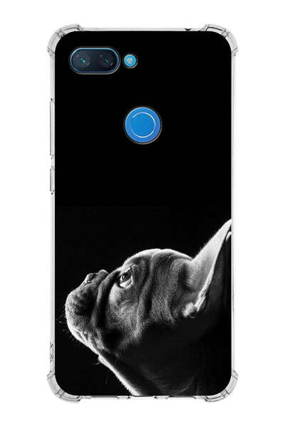 PrintiFy Xiaomi Mi 8 Lite Uyumlu Köpek 1 Baskılı Şeffaf Köşe Korumalı Antişok...