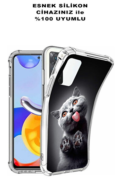 PrintiFy Samsung Galaxy S7 Edge Compatible Cat 2 Printed Transparent Anti-Shock Case with Corner Protection