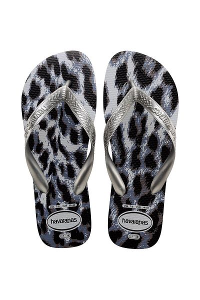 Havaianas Top Μαύρες Leopard Unisex Παντόφλες