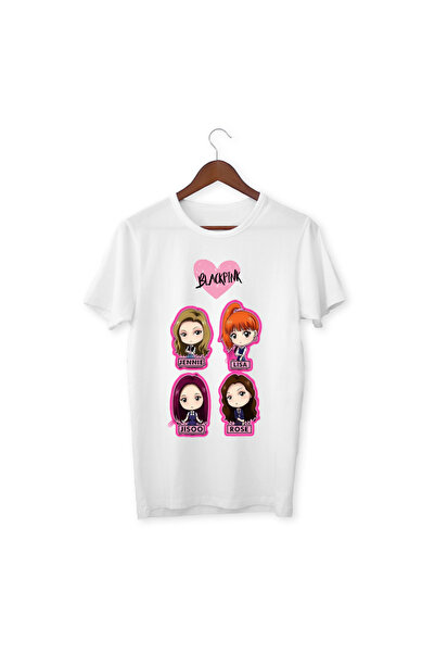 YAPO TİCARET Unisex Παιδικό T-Shirt - Blackpink Λευκό T-shirt για ενήλικες