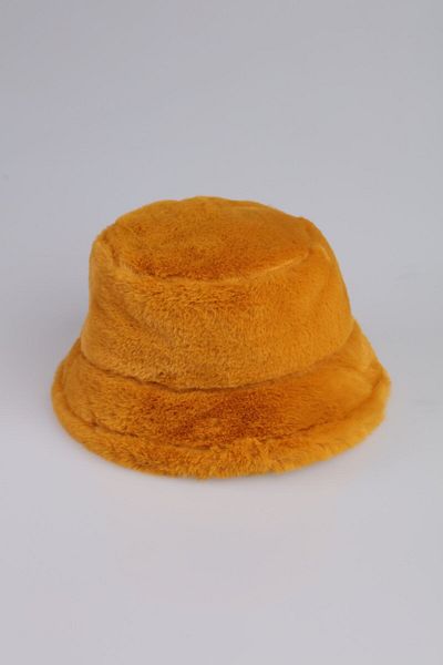 FATHAT Mustard Plush Bucket