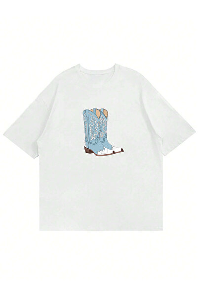 Ginevra Cizme de cowboy Imprimate Tricou damă oversize