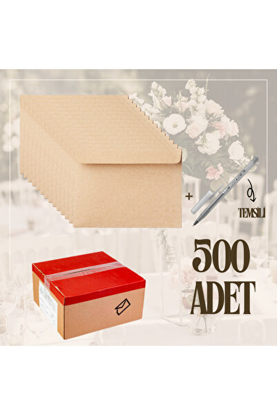 Vuslat Design Düğün Sünnet Zarfı Takı Zarfı Mektup Zarfı 11,4x16,2 cm 70 Gr E...