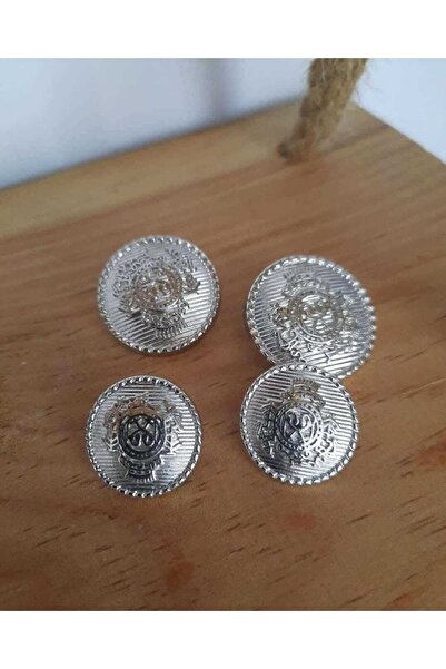 İMREN AKSESUAR Δωρεάν Μεταλλικό Κουμπί Μπλέιζερ με Κρεμάστρα Νικέλιο - 2,5 εκ., 1 Πακέτο 6 Τεμάχια