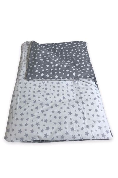 Bebek Özel White Gray Starry Single Duvet Cover - 95x145 Cm (it Is Only Duvet Cover)