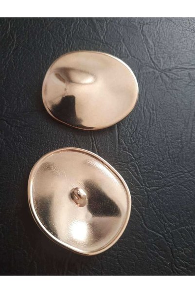 İMREN AKSESUAR Özel Tasarım 4 Cm Light Altın Metal Düğme 1 Paket 4 Adet