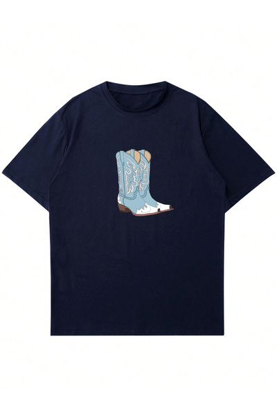 Ginevra Γυναικείο μπλουζάκι Oversize με στάμπα Cowboy Boots