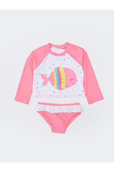 LC Waikiki Lcw Baby Flexibilní Fabric Sada dívčích bikin