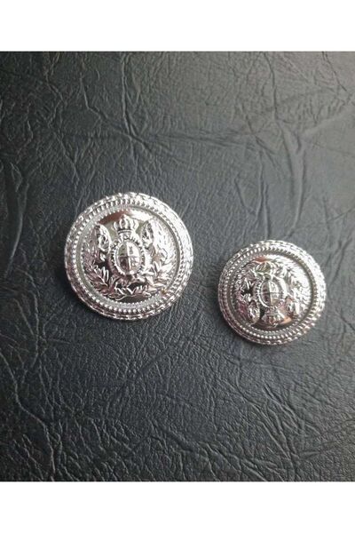 İMREN AKSESUAR Μεταλλικό κουμπί από νικέλιο 2,5 εκ. με λουράκι και πόδια στο κάτω μέρος - 4 τεμάχια Δωρεάν Ειδικό Σχέδιο