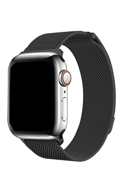 Forsis Aksesuar ساعة متوافقة مع سلك معدني أسود 45 ملم