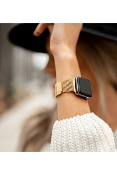 Forsis Aksesuar Apple Watch Uyumlu Bakır Rengi Metal Kordon 42-44-45mm