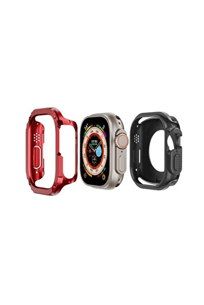 CONOCER Watch 44mm 45mm uyumlu Kasa Koruyucu Renkli Tam Koruma (İki Parça)