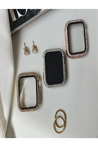 Forsis Aksesuar Apple Watch Uyumlu 40 mm Taşlı Ekran Ve Kasa Koruma