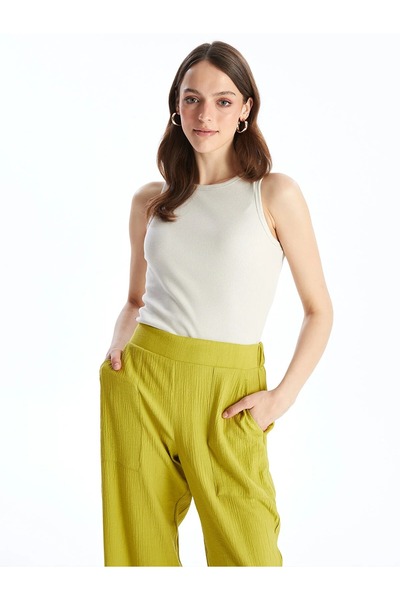 LC Waikiki Lcwaikiki Basic Women's Crew Neck Solid Tank Top by Ozyeka Özyeka