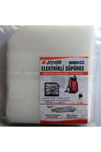 Arçelik S 4210 4230 4240 4250 Süpürge Motor Koruma Filtresi 2'li