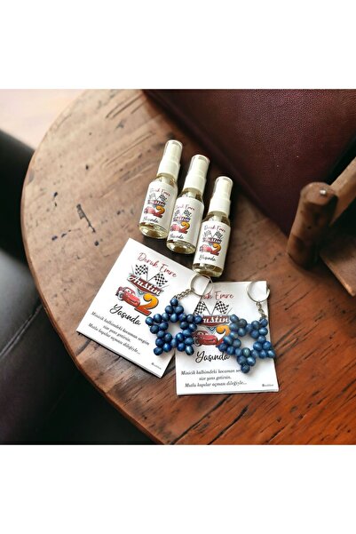 süslebeni tasarım Şimşek Mcqueen Konsept Doğum Günü Hediyeliği Yıldız Anahtar...