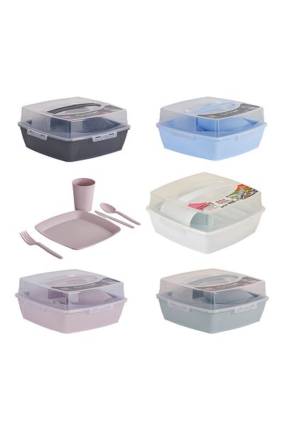 RETRO ART 32 Piece Picnic Set - Lightweight and Practical