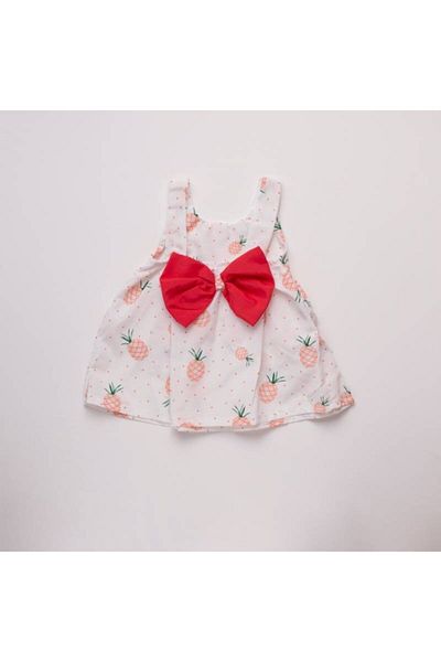Alingo Salmon Pineapple Baby Girl Dress with Hat